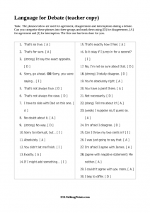 thumbnail of Categorise phrases for debate