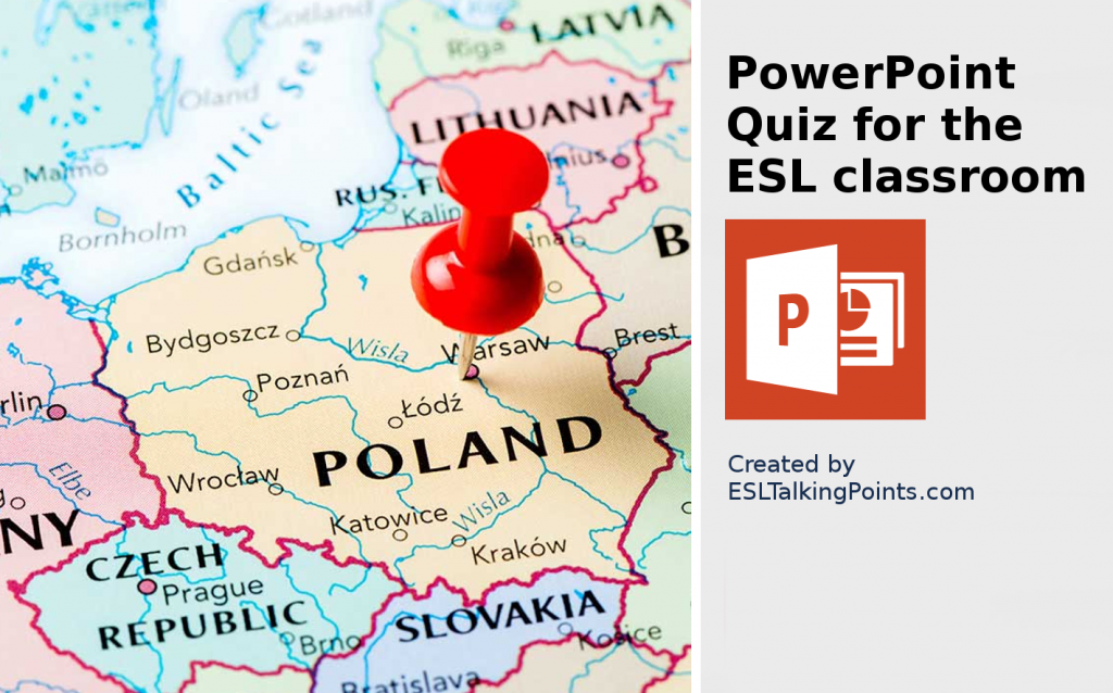 Poland TEFL/ESL/EFL PowerPoint Jeopardy Country Quiz Multiple Choice